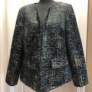 Nipon Boutique Women’s Tweed Shimmer Blazer-14W